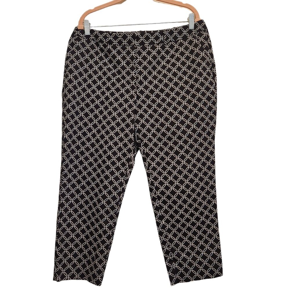 Worthington‎ Black & White Modern Fit Crop Pants Size 14